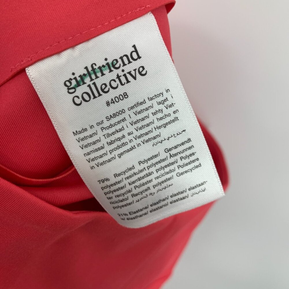 Girlfriend Collective Leggings High Waist 7/8 Crop Geranium Pink NWT - Picture 15 of 15